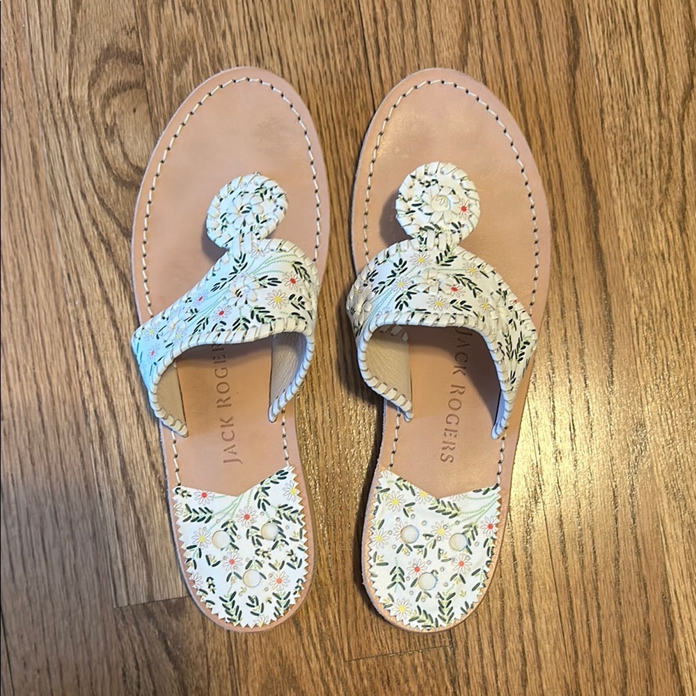 Jack Rogers Women's Floral Sandals - Cream